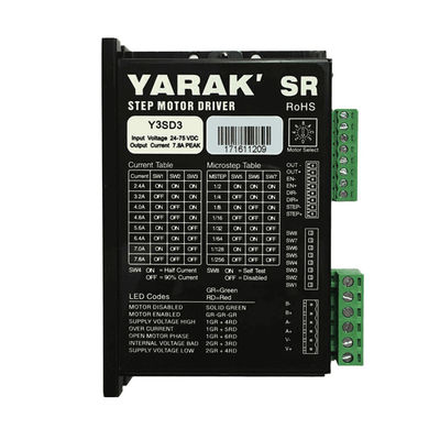Y3SD3 7.8A Conducidor de motor paso a paso de 3 fases con salida de alarma 24-75VDC Voltagem de entrada 1.5 - 7.8A Corriente de salida