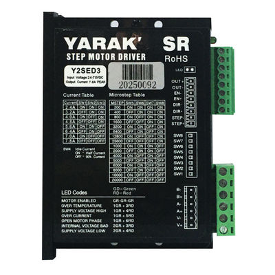Y2SED3 7.8A accionamiento paso a paso de corriente continua de 2 fases con salida de alarma 24 - 75VDC